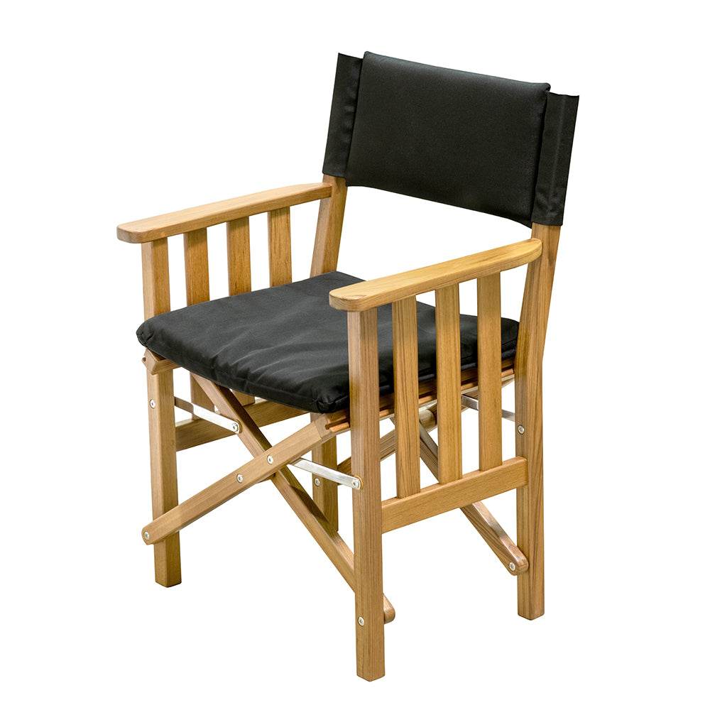Suncoast Marine and Auto offers Whitecap Directors Chair II w/Black Cushion - Teak (61051)