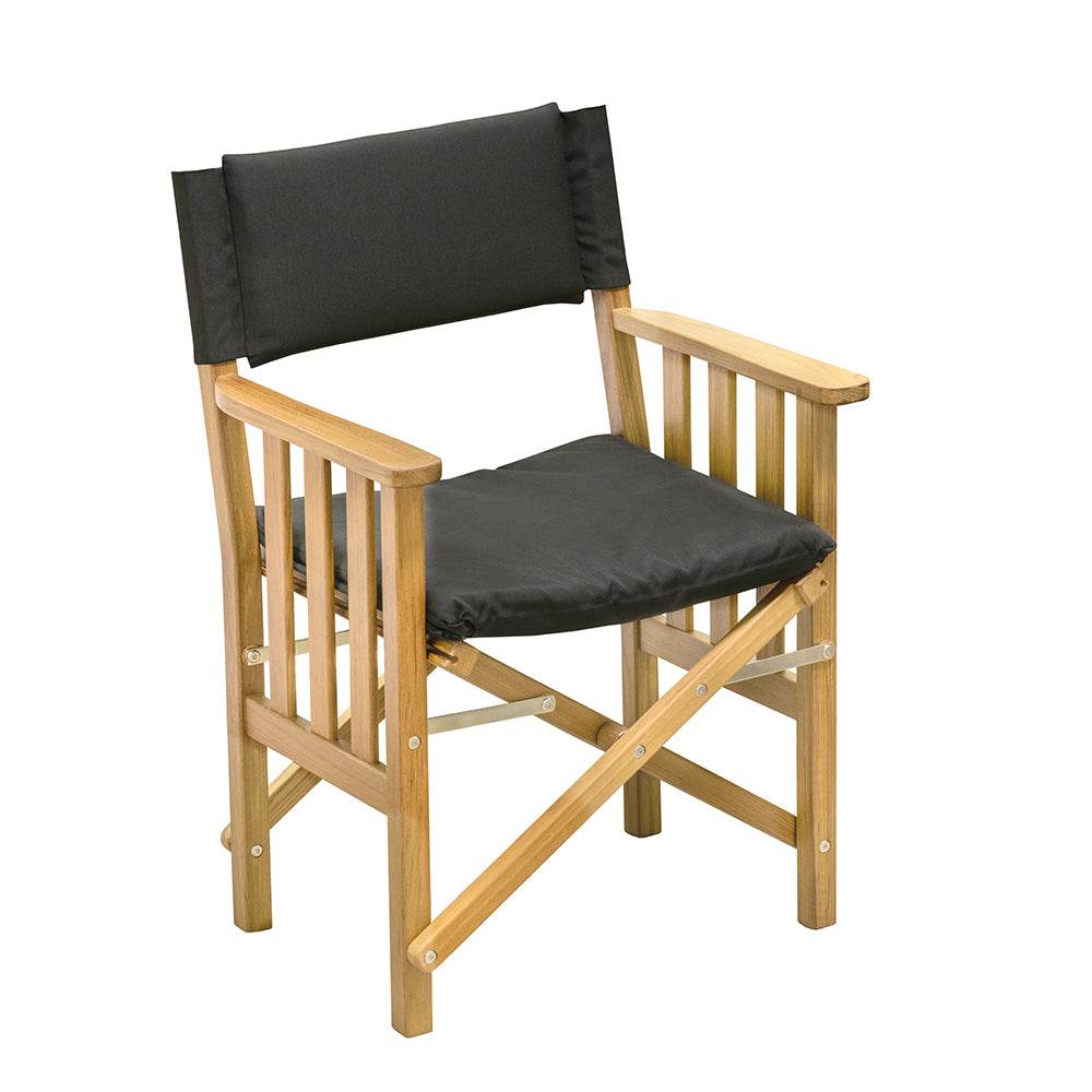 Suncoast Marine and Auto offers Whitecap Directors Chair II w/Black Cushion - Teak (61051)