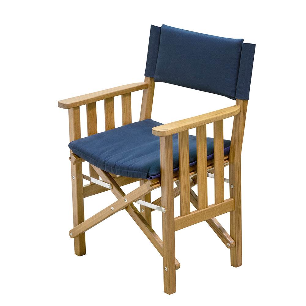 Suncoast Marine and Auto offers Whitecap Directors Chair II w/Navy Cushion - Teak (61052)