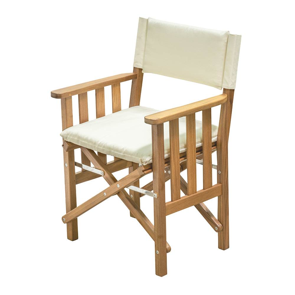 Suncoast Marine and Auto offers Whitecap Directors Chair II w/Cream Cushion - Teak (61053)
