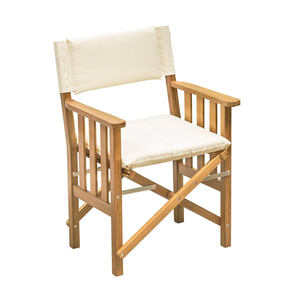 Suncoast Marine and Auto offers Whitecap Directors Chair II w/Cream Cushion - Teak (61053)