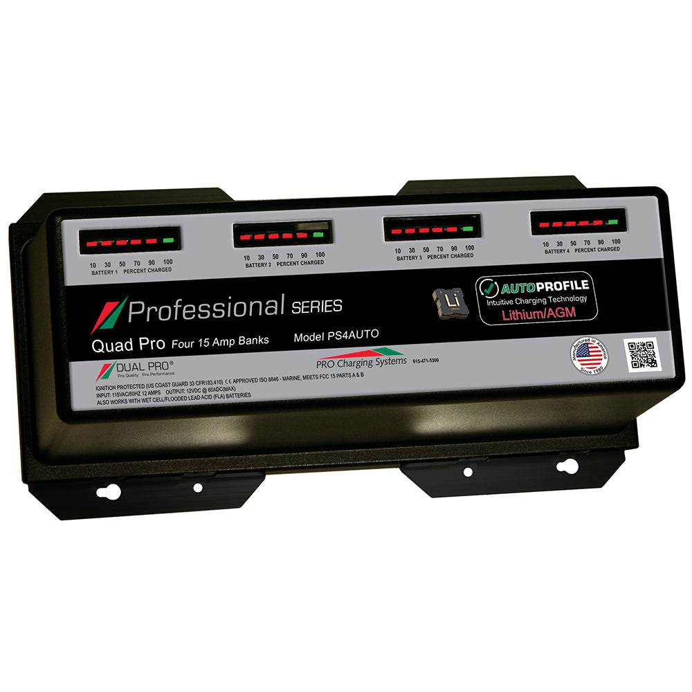 Dual Pro PS4 Auto 15A - 4-Bank Lithium/AGM Battery Charger [PS4AUTO] - Suncoast Marine & Auto Supply 