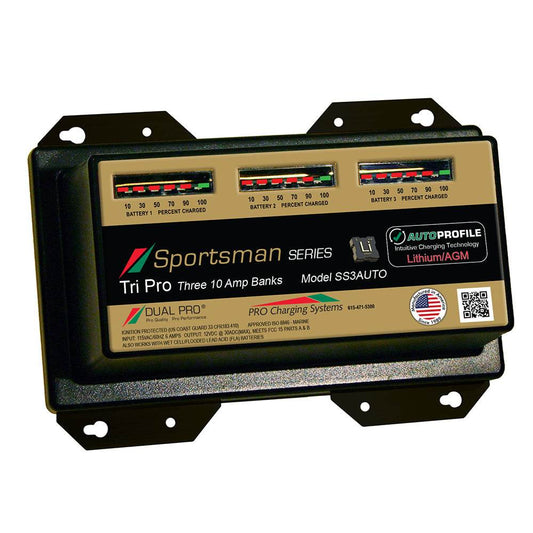 Dual Pro SS3 Auto 30A - 3-Bank Lithium/AGM Battery Charger [SS3AUTO] - Suncoast Marine & Auto Supply 