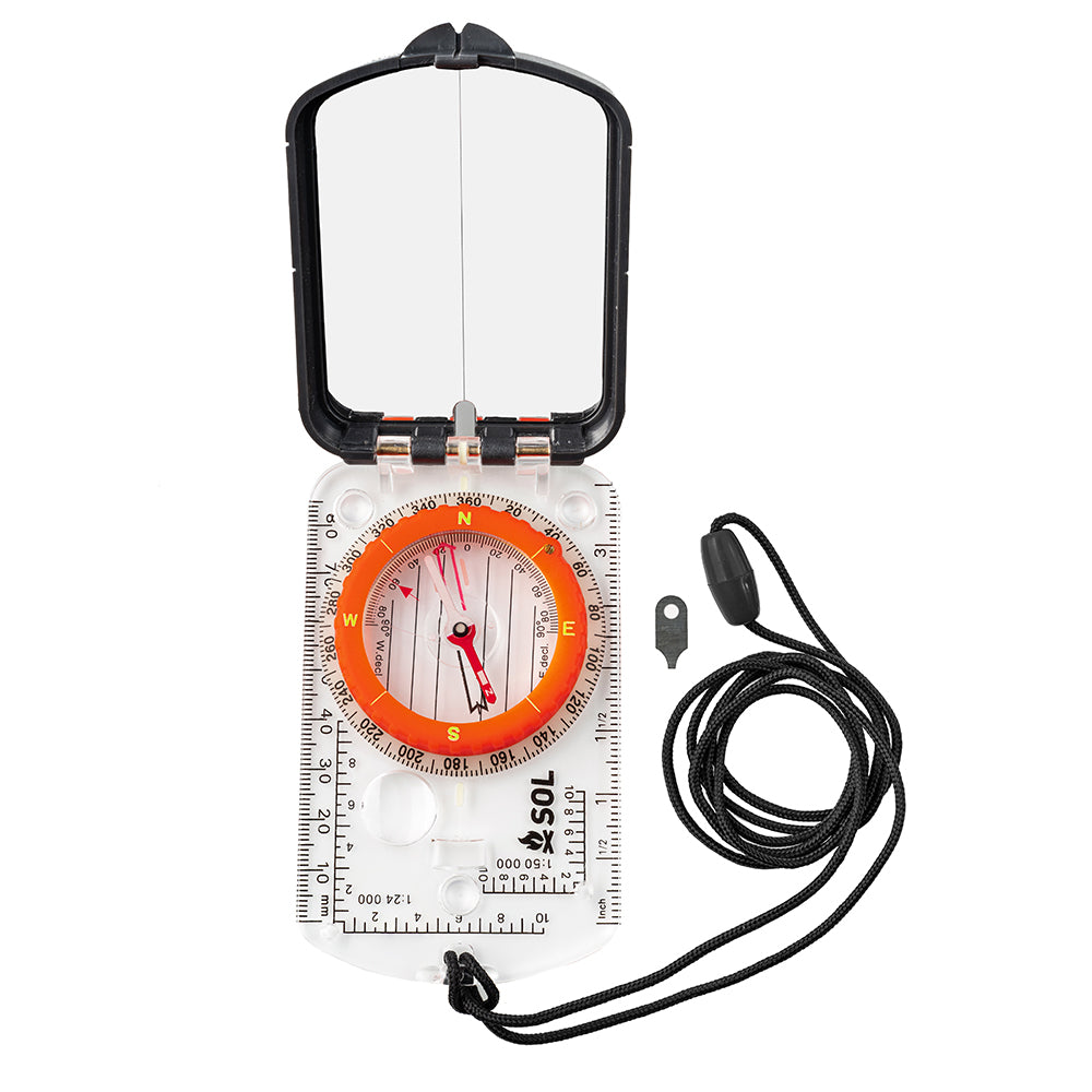 Suncoast Marine and Auto offers S.O.L. Survive Outdoors Longer Sighting Compass w/Mirror [0140-0030]
