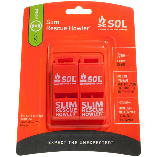 Suncoast Marine and Auto offers S.O.L. Survive Outdoors Longer Rescue Howler Whistle - 2 Pack [0140-0010]