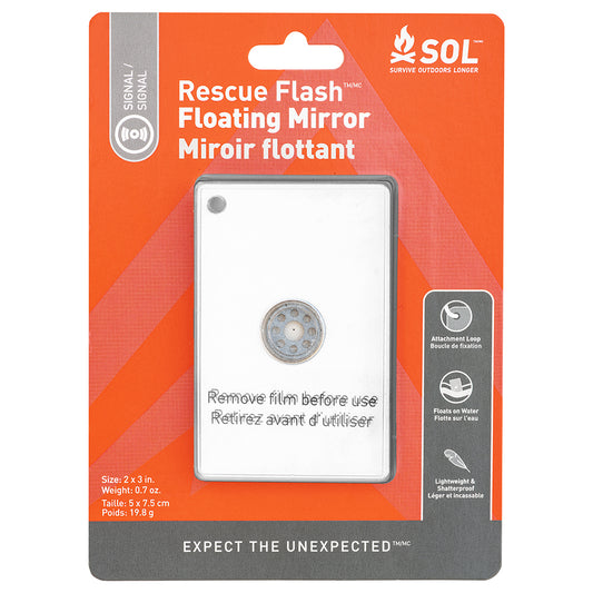 Suncoast Marine and Auto offers S.O.L. Survive Outdoors Longer Rescue Flash Floating Mirror [0140-1004]