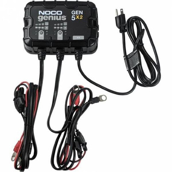 Suncoast Marine and Auto offers NOCO Genius 12V Onboard Waterproof Marine Battery Charger, 10 Amp, 2-Bank GEN5X2
