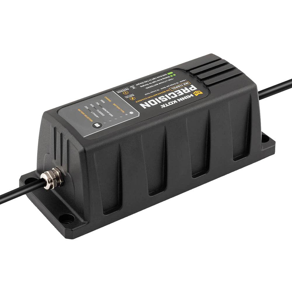 Suncoast Marine Supply offers Minn Kota On-Board Precision Charger MK-110 PCL 1 Bank x 10 AMP LI Optimized Charger (1831101)