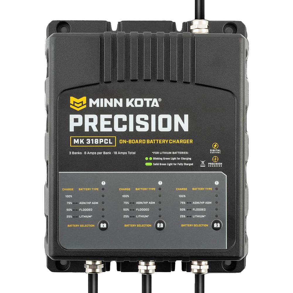 Minn Kota On-Board Precision Charger MK-318 PCL 3 Bank x 6 AMP LI Optimized Charger [1833181] - Suncoast Marine & Auto Supply 