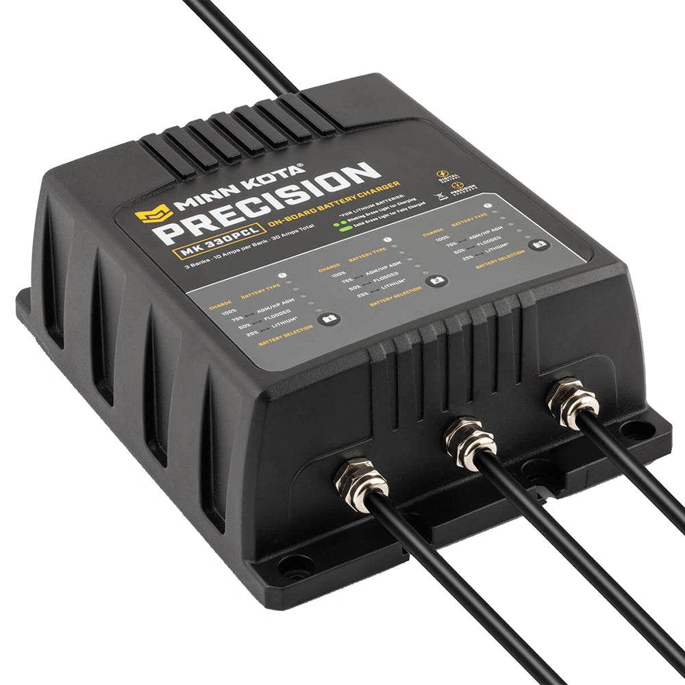 Minn Kota On-Board Precision Charger MK-330 PCL 3 Bank x 10 AMP LI Optimized Charger [1833301] - Suncoast Marine & Auto Supply 
