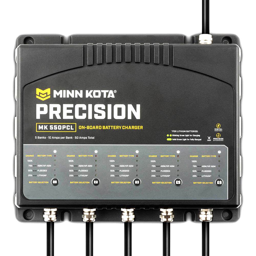 Minn Kota On-Board Precision Charger MK-550 PCL 5 Bank x 10 AMP LI Optimized Charger [1835500] - Suncoast Marine & Auto Supply 