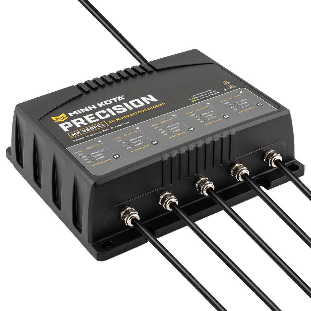 Minn Kota On-Board Precision Charger MK-550 PCL 5 Bank x 10 AMP LI Optimized Charger [1835500] - Suncoast Marine & Auto Supply 
