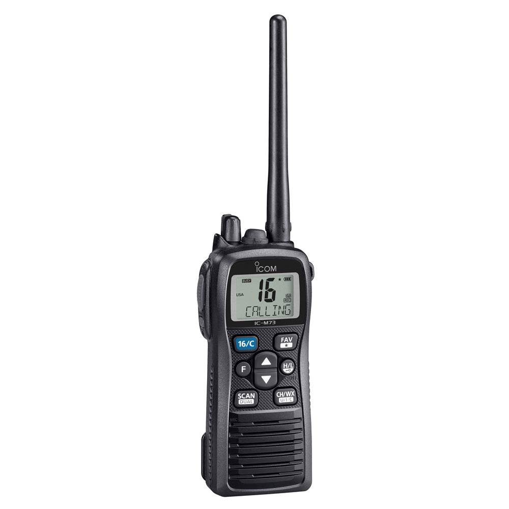 Suncoast Marine and Auto offers Icom M73 PLUS Handheld VHF Marine Radio w/Active Noise Cancelling Voice Recording - 6W (M73 PLUS 71)