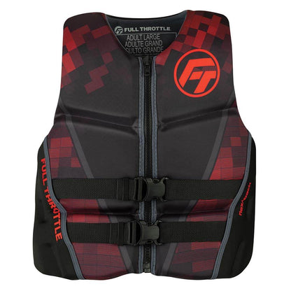 Full Throttle Mens Rapid-Dry Flex-Back Life Jacket - L - Black/Red [142500-100-040-22] - Suncoast Marine & Auto Supply 