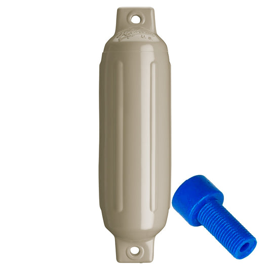 Suncoast Marine and Auto offers Polyform G-1 Twin Eye Fender 3.5" x 12.8" - Sand w/Adapter [G-1 SAND W/AIR ADAPTER]