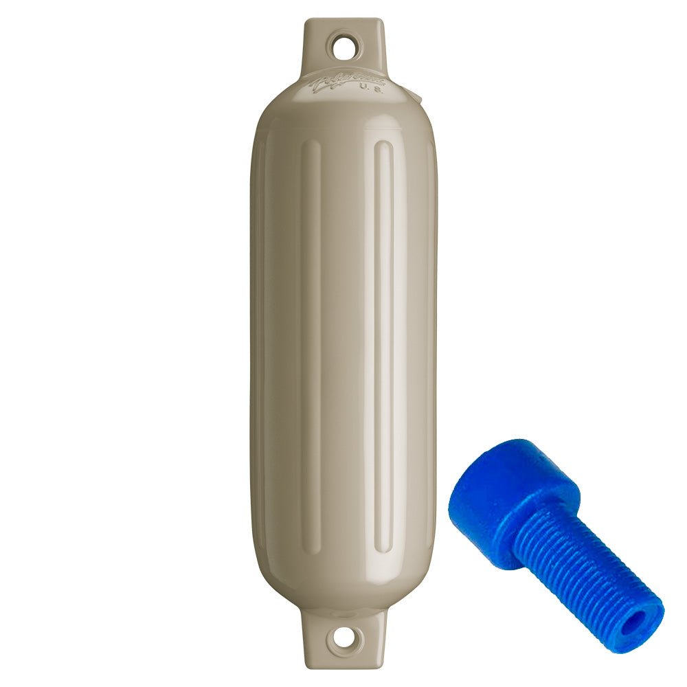 Suncoast Marine and Auto offers Polyform G-3 Twin Eye Fender 5.5" x 19" - Sand w/Adapter [G-3 SAND W/AIR ADAPTER]