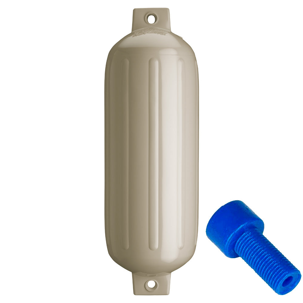 Suncoast Marine and Auto offers Polyform G-5 Twin Eye Fender 8.8" x 26.8" - Sand w/Adapter [G-5 SAND W/AIR ADAPTER]