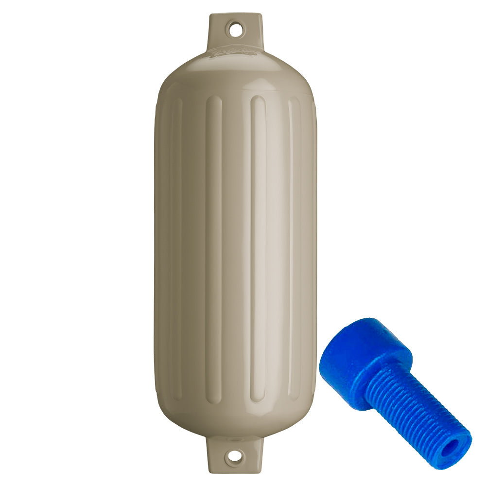 Suncoast Marine and Auto offers Polyform G-6 Twin Eye Fender 11" x 30" - Sand w/Adapter [G-6 SAND W/AIR ADAPTER]