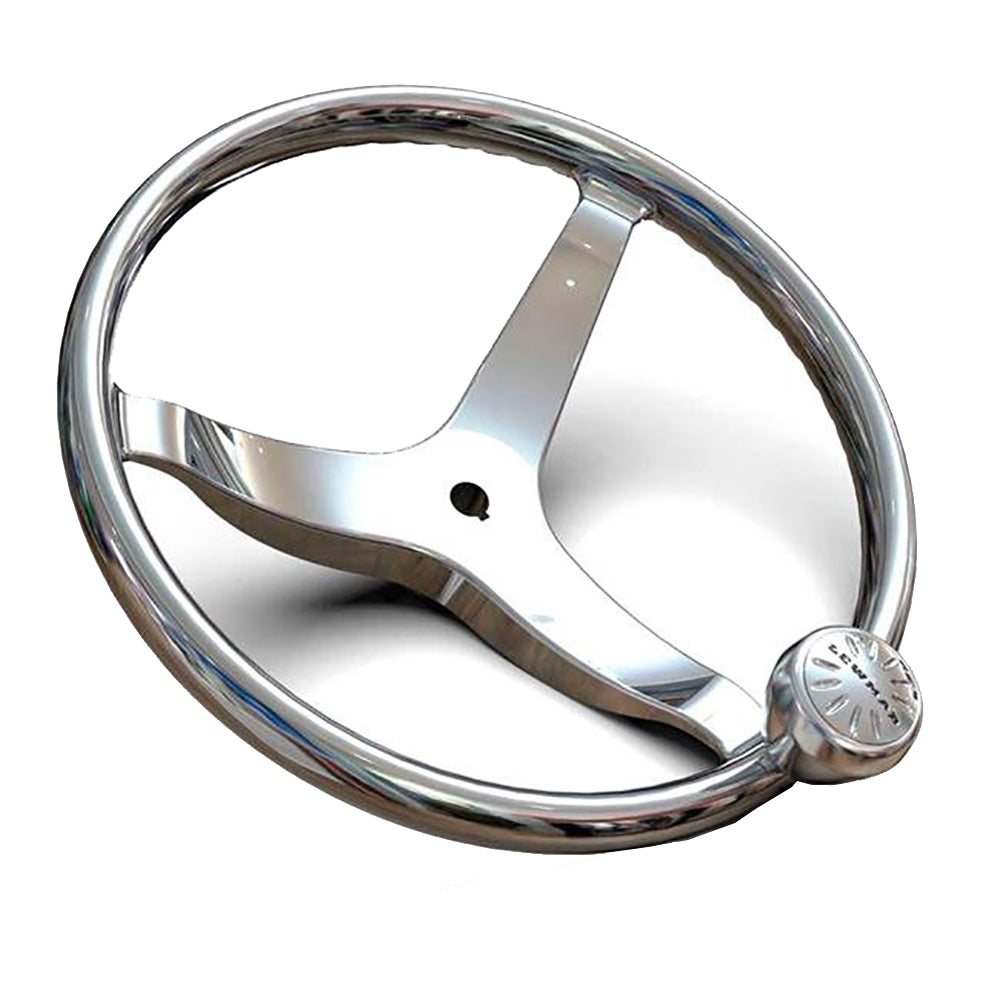 Suncoast Marine and Auto offers Lewmar 3 Spoke 13.5" Steering Wheel w/Power-Grip Knob [89700820]