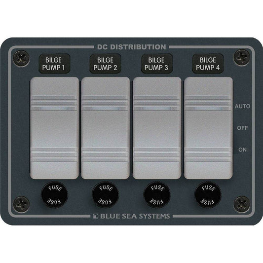 Blue Sea 8666 Contura 4 Bilge Pump Control Panel [8666] - Suncoast Marine & Auto Supply 