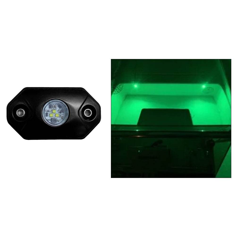 Suncoast Marine and Auto offers Black Oak Rock Accent Light - Green - Black Housing [RL-G]