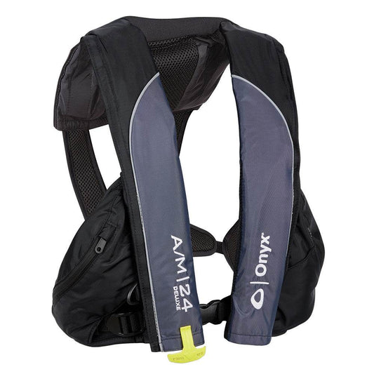Onyx A/M-24 Deluxe Auto/Manual Inflatable PFD - Black - Adult Universal [132100-700-004-23] - Suncoast Marine & Auto Supply 