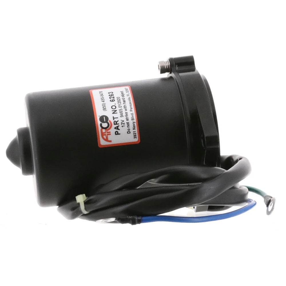 ARCO Marine Replacement Outboard Tilt Trim Motor - Yamaha, 2-Wire, 3 Bolt, Flat Blade Shaft [6263] - Suncoast Marine & Auto Supply 