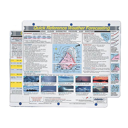 Davis Quick Reference Weather Forecasting Card [131] - Suncoast Marine & Auto Supply 