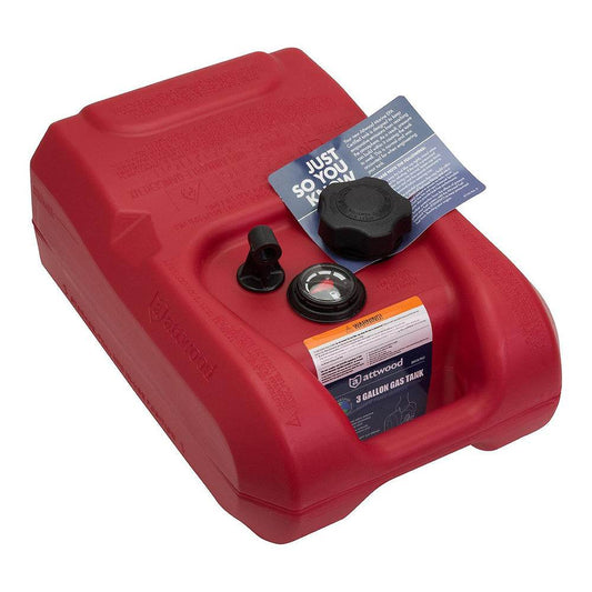Attwood Portable Fuel Tank - 3 Gallon w/Gauge [8803LPG2] - Suncoast Marine & Auto Supply 