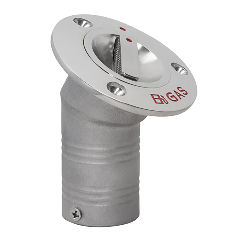 Suncoast Marine and Auto offers Whitecap Gas Deck Fill w/Vent - 30 Degree Angle - Fits 1-1/2