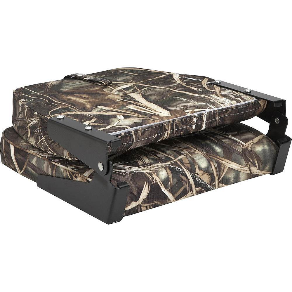 Suncoast Marine and Auto offers Attwood Swivl-Eze Low Back Padded Flip Seat - Camo (98395CAMO)