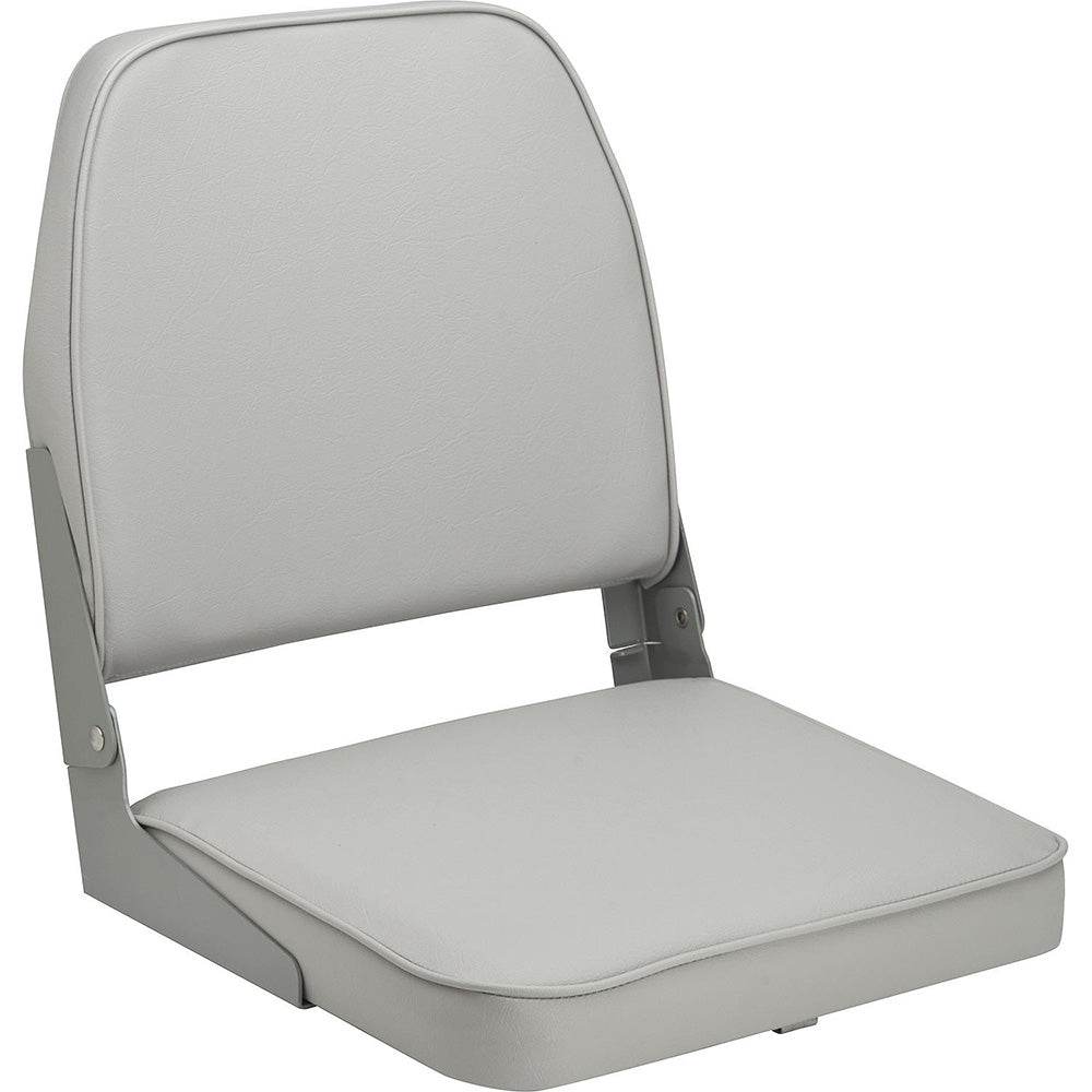 Suncoast Marine and Auto offers Attwood Swivl-Eze Low Back Padded Flip Seat - Grey (98395GY)