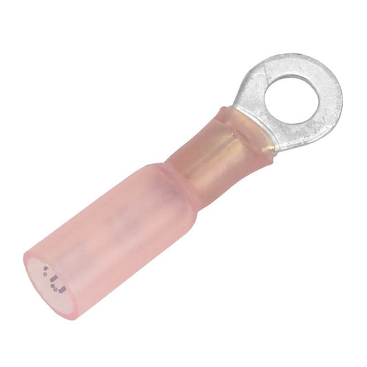 Pacer 22-18 AWG Heat Shrink Ring Terminal - #8 Stud Size - 25 Pack [TE18-8R-25] - Suncoast Marine & Auto Supply 