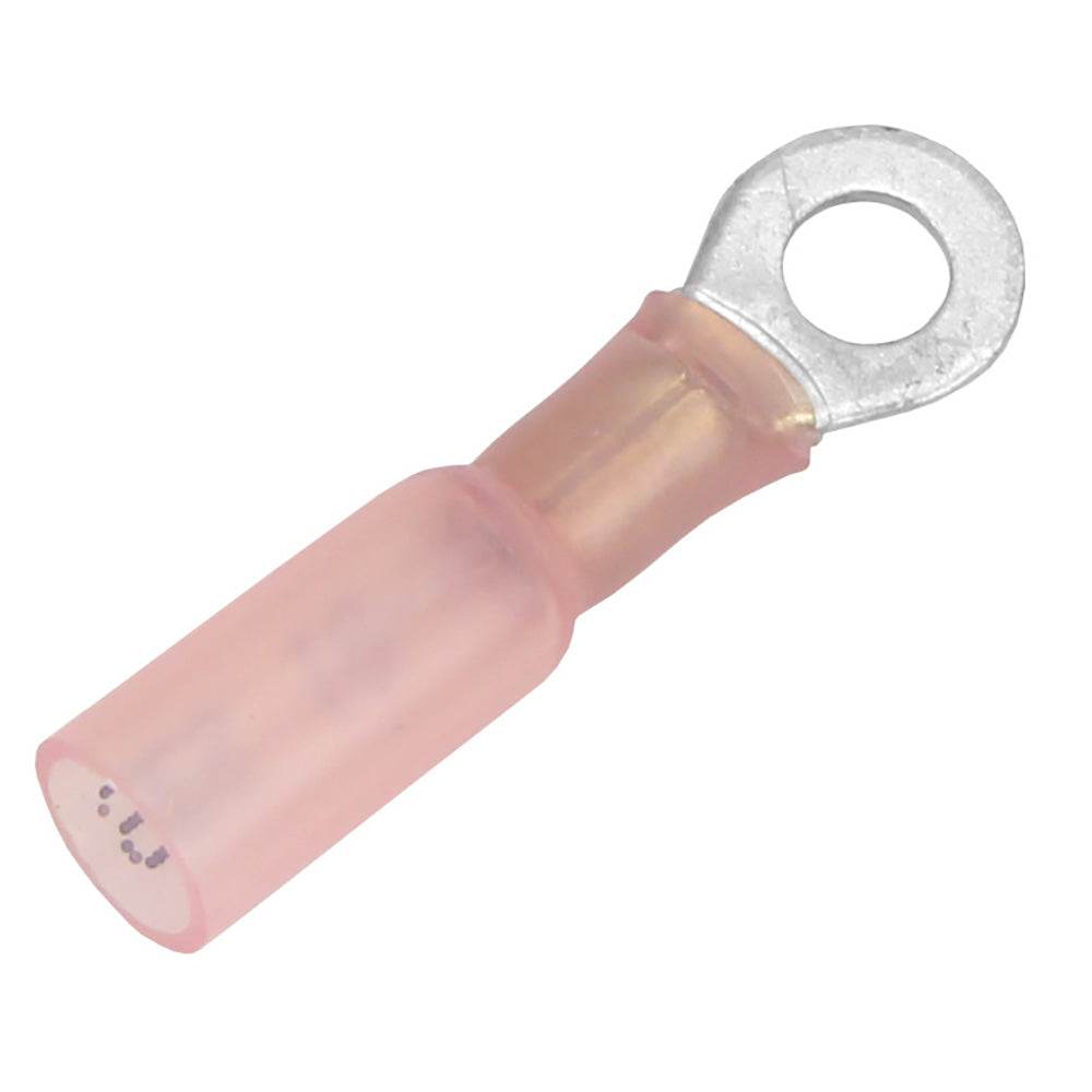 Pacer 22-18 AWG Heat Shrink Ring Terminal - #10 Stud Size - 25 Pack [TE18-10R-25] - Suncoast Marine & Auto Supply 