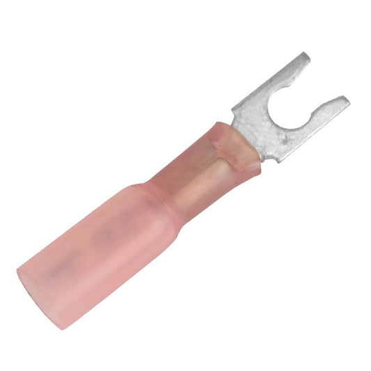 Pacer 22-18 AWG Heat Shrink Spade Terminal - #8 Stud Size - 25 Pack [TE18-8SLF-25] - Suncoast Marine & Auto Supply 