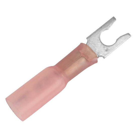 Pacer 22-18 AWG Heat Shrink Spade Terminal - #8 Stud Size - 100 Pack [TE18-8SLF-100] - Suncoast Marine & Auto Supply 