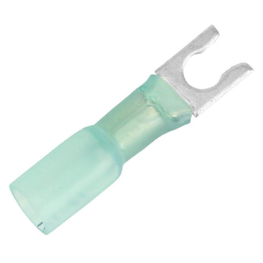 Pacer 16-14 AWG Heat Shrink Spade Terminal - #8 Stud Size - 100 Pack [TE14-8SLF-100] - Suncoast Marine & Auto Supply 