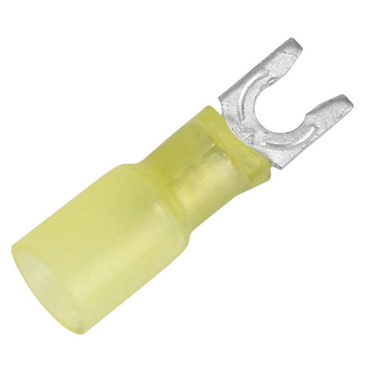 Pacer 12-10 AWG Heat Shrink Spade Terminal - #8 Stud Size - 25 Pack [TE10-8SLF-25] - Suncoast Marine & Auto Supply 