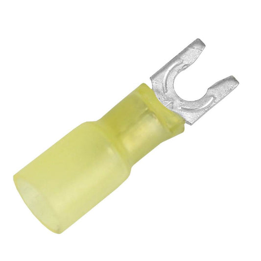 Pacer 12-10 AWG Heat Shrink Spade Terminal - #8 Stud Size - 100 Pack [TE10-8SLF-100] - Suncoast Marine & Auto Supply 
