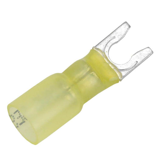Pacer 12-10 AWG Heat Shrink Spade Terminal - #10 Stud Size - 25 Pack [TE10-10SLF-25] - Suncoast Marine & Auto Supply 