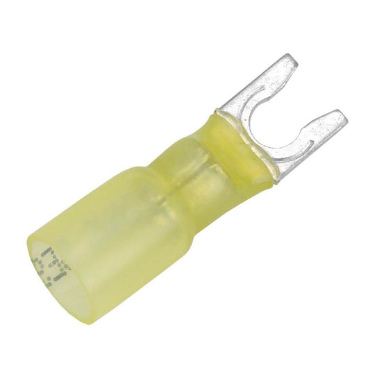 Pacer 12-10 AWG Heat Shrink Spade Terminal - #10 Stud Size - 100 Pack [TE10-10SLF-100] - Suncoast Marine & Auto Supply 