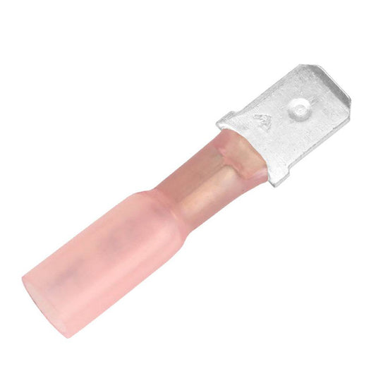 Pacer 22-18 AWG Heat Shrink Male Disconnect - 25 Pack [TDE18-250M-25] - Suncoast Marine & Auto Supply 
