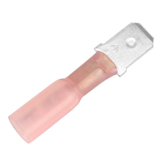 Pacer 22-18 AWG Heat Shrink Male Disconnect - 100 Pack [TDE18-250M-100] - Suncoast Marine & Auto Supply 