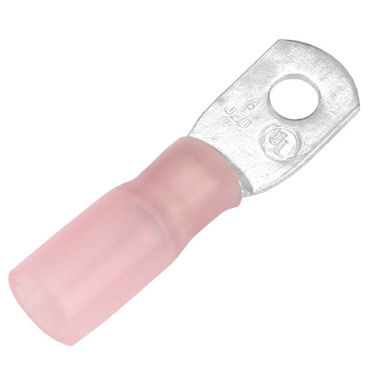 Pacer 8 AWG Heat Shrink Ring Terminal - #10 Stud Size - 25 Pack [TE8-10R-25] - Suncoast Marine & Auto Supply 