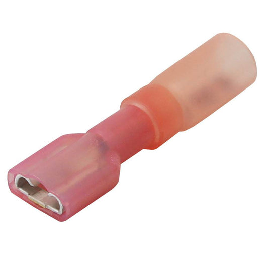 Pacer 22-18 AWG Heat Shrink Female Disconnect - 100 Pack [TDE18-250FI-100] - Suncoast Marine & Auto Supply 