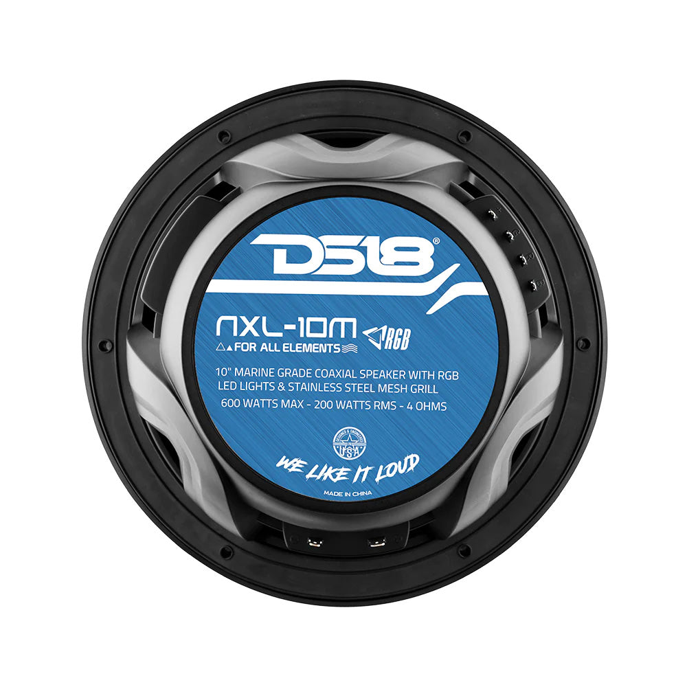 Suncoast Marine Supply offers DS18 HYDRO NXL-10M/BK 10" 2-Way Coaxial Marine Speaker