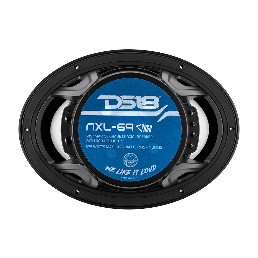 Suncoast Marine Supply offers DS18 HYDRO NXL-69/BK 6x9 Marine Speakers with RGB LEDs