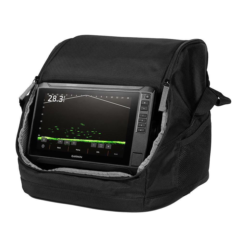 Suncoast Marine Supply offers Garmin ECHOMAP UHD2 93SV LiveScope Plus Ice Fishing Bundle LI w/ECHOMAP UHD2 93sv, LiveScope Plus System Lithium-ion Battery (010-02688-35)