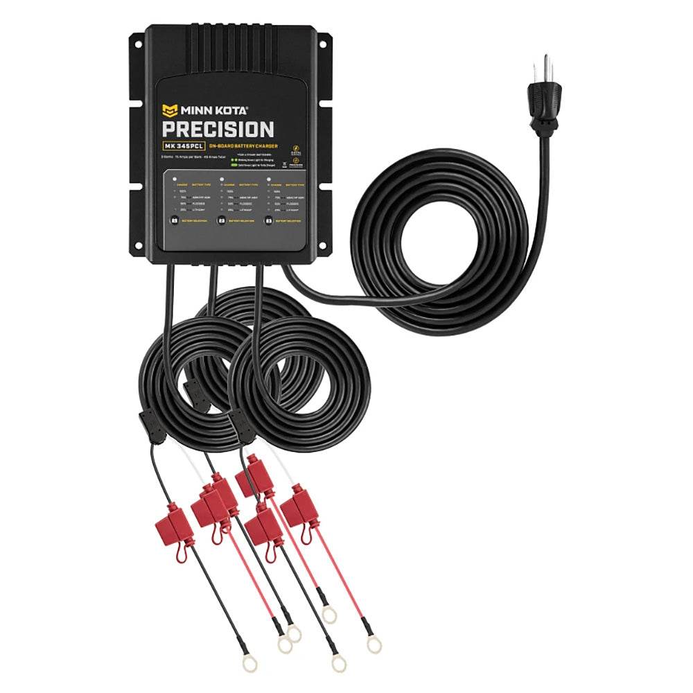 Minn Kota On-Board Precision Charger MK-345 PCL 3 Bank x 15 AMP LI Optimized Charger [1833454] - Suncoast Marine & Auto Supply 