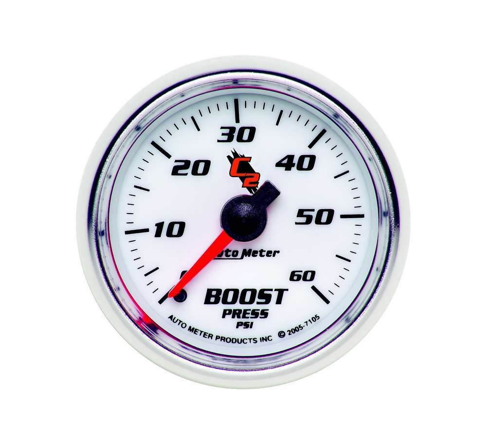 Suncoast Marine and Auto offers 2-1/16in C2/S Boost Gauge 0-60psi (7105)